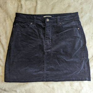 Forever 21║Navy Blue Velvet Miniskirt║Size L